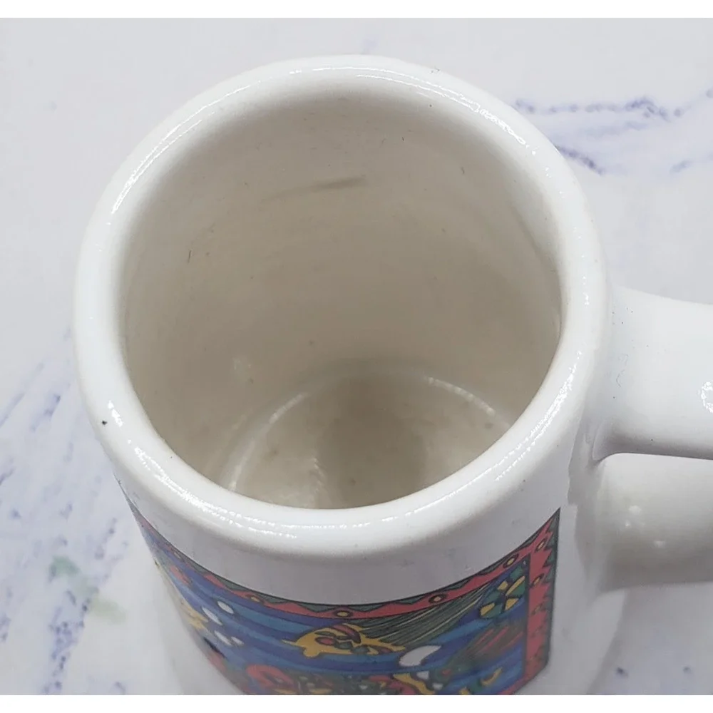 Cozumel Mexico Souvenir Miniature White Ocean Vintage Ceramic Toothpick Holder